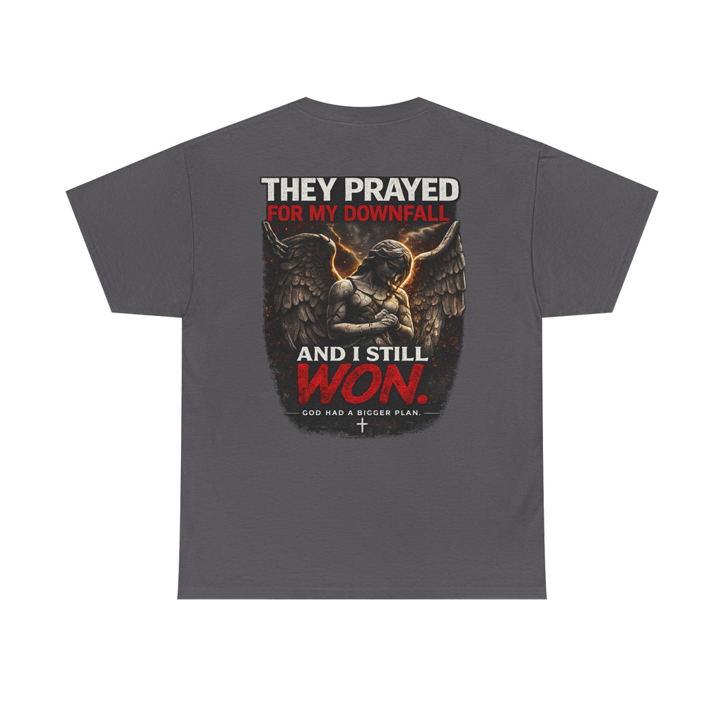 Resilient Angel Tee — "They Prayed for My Downfall" Streetwear Shirt