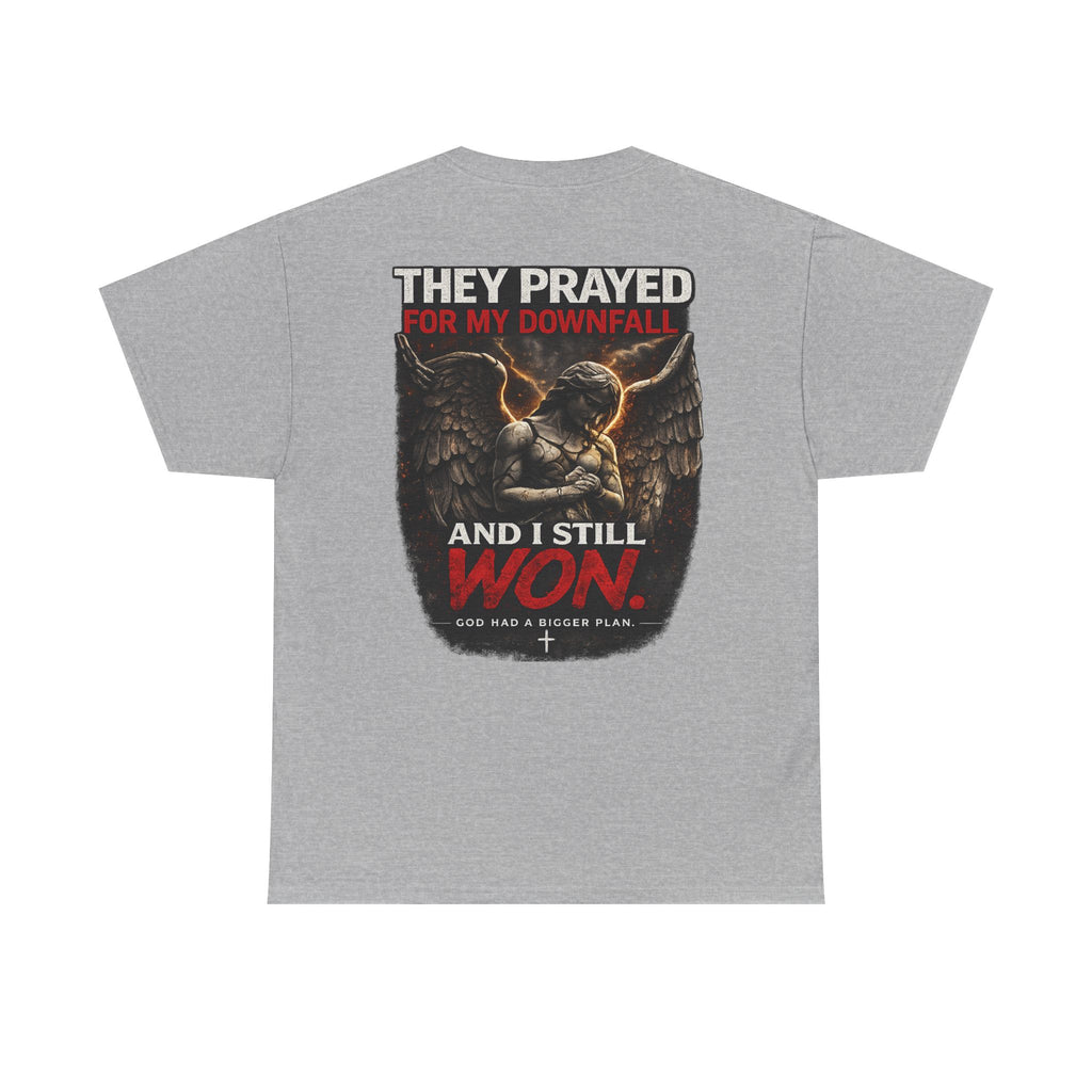 Resilient Angel Tee — "They Prayed for My Downfall" Streetwear Shirt