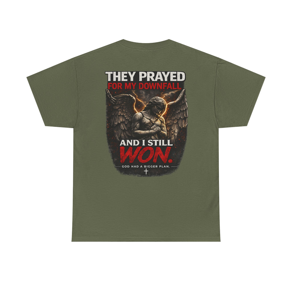 Resilient Angel Tee — "They Prayed for My Downfall" Streetwear Shirt