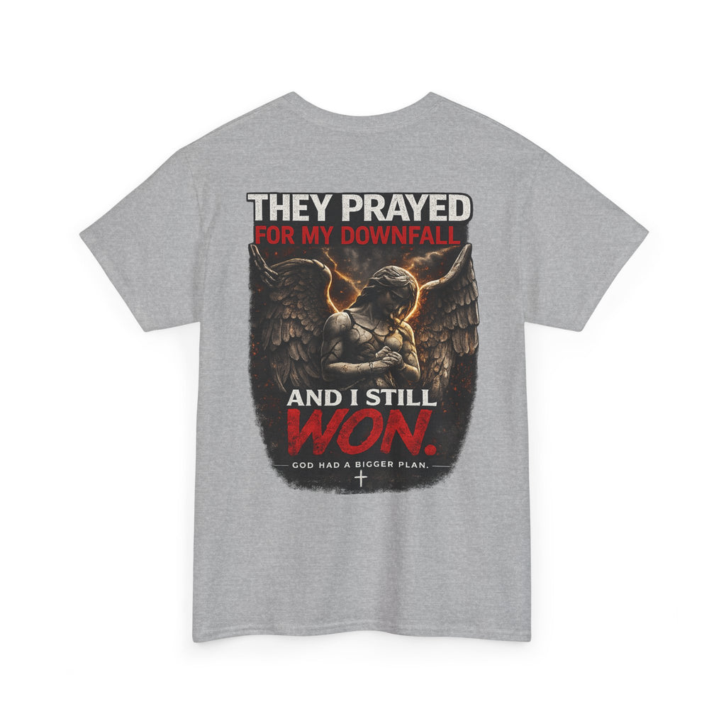 Resilient Angel Tee — "They Prayed for My Downfall" Streetwear Shirt