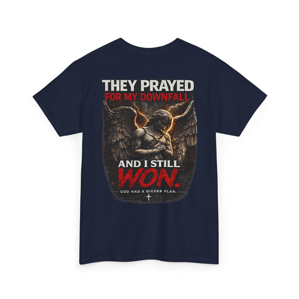 Resilient Angel Tee — "They Prayed for My Downfall" Streetwear Shirt