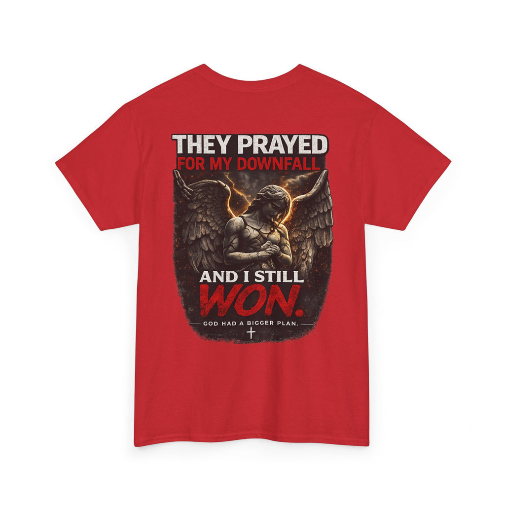 Resilient Angel Tee — "They Prayed for My Downfall" Streetwear Shirt