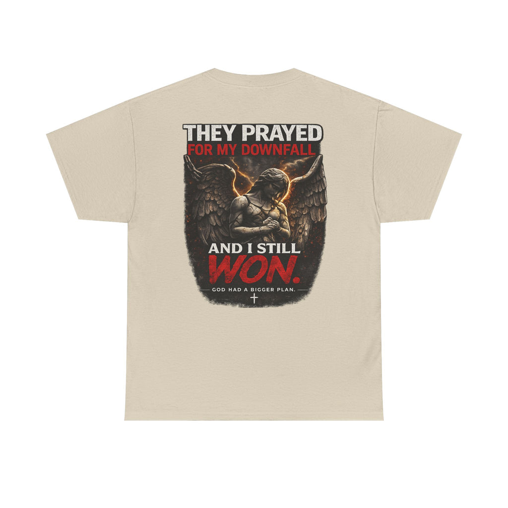 Resilient Angel Tee — "They Prayed for My Downfall" Streetwear Shirt